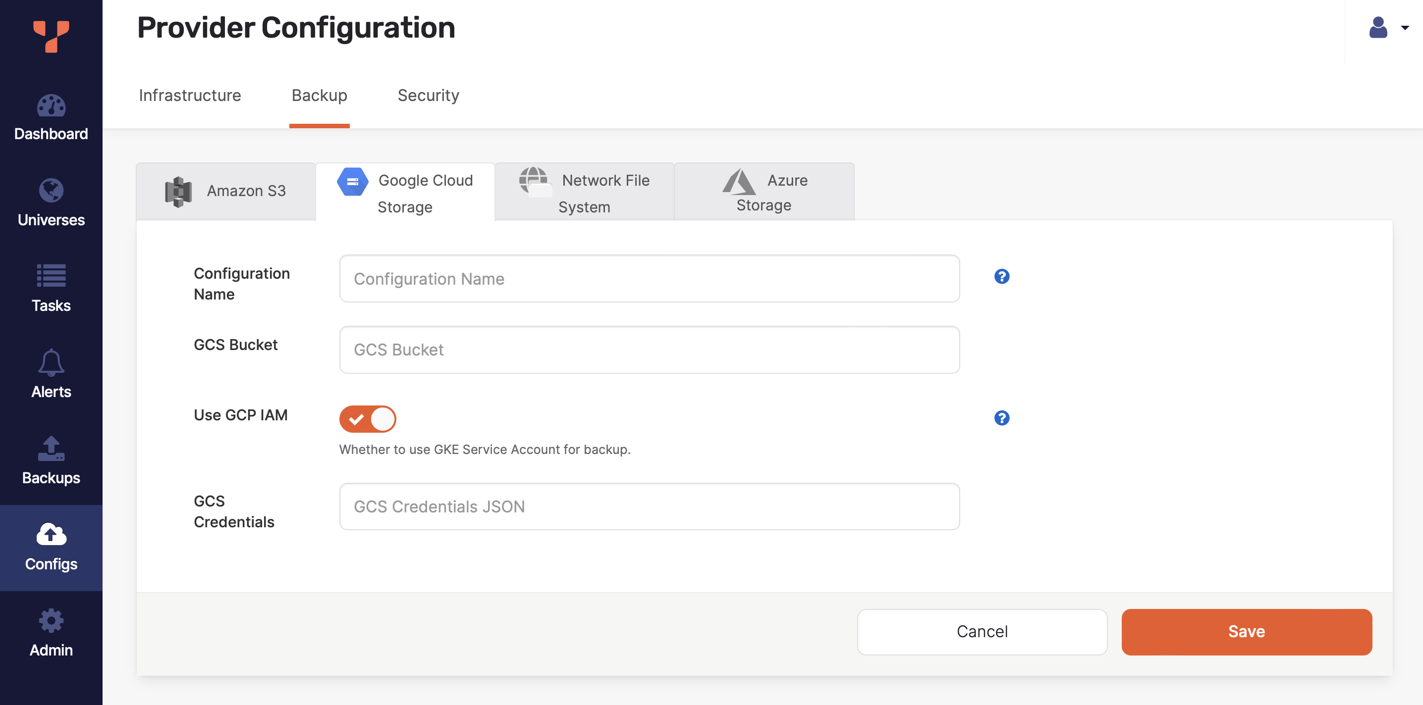 GCS Configuration